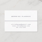 Tarjeta visita Minimal DarkBlue White BusinessCard 名刺 (裏面)