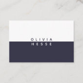 Tarjeta visita Minimal DarkBlue White BusinessCard 名刺 (正面)