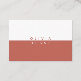 Tarjeta visita Minimal Ginger & White BusinessCard 名刺