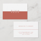 Tarjeta visita Minimal Ginger & White BusinessCard 名刺 (正面/裏面)