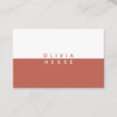 Tarjeta visita Minimal Ginger & White BusinessCard 名刺 (正面)