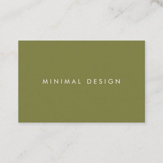 Tarjeta visita Minimal Green & White BusinessCard 名刺 (正面)