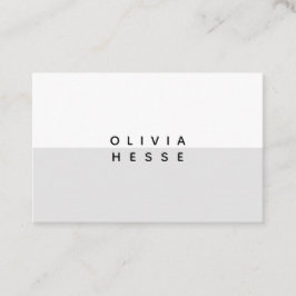 Tarjeta visita Minimal Grey White Business Card 名刺