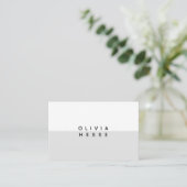 Tarjeta visita Minimal Grey White Business Card 名刺 (スタンド正面)