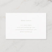 Tarjeta visita Minimal Grey & White BusinessCard 名刺 (裏面)