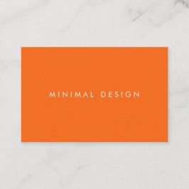 Tarjeta visita Minimal Orange & White BusinessCard 名刺