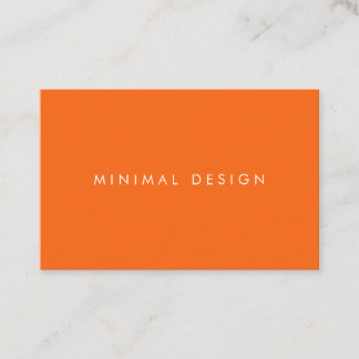 Tarjeta visita Minimal Orange & White BusinessCard 名刺
