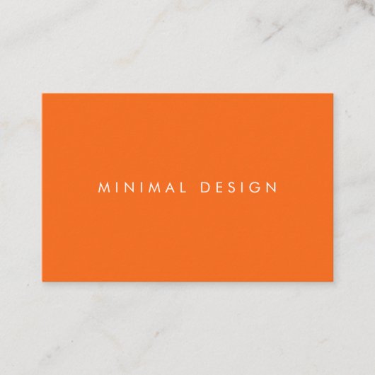 Tarjeta visita Minimal Orange & White BusinessCard 名刺 (正面)