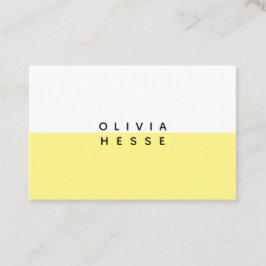 Tarjeta visita Minimal Yellow White Business Card 名刺