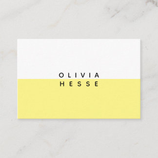 Tarjeta visita Minimal Yellow White Business Card 名刺