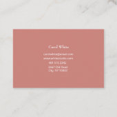 Tarjeta visita White Terra Cotta Business Card 名刺 (裏面)