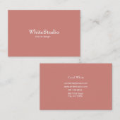 Tarjeta visita White Terra Cotta Business Card 名刺 (正面/裏面)