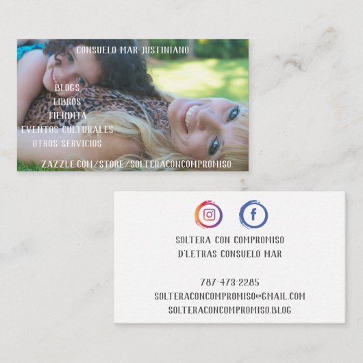 tarjetas 名刺 (正面/裏面)