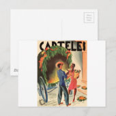 Tarjetas de invitaciones Vintage Cuba Carteles インビテーションポストカード (正面/裏面)