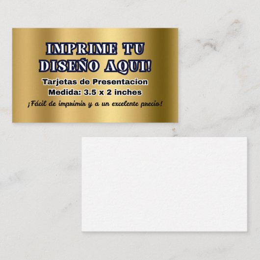 Tarjetas de Presentacion para Negocio 名刺 (正面/裏面)