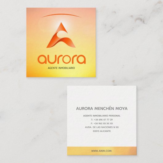 TARJETAS DE VISITA スクエア名刺 (正面/裏面)