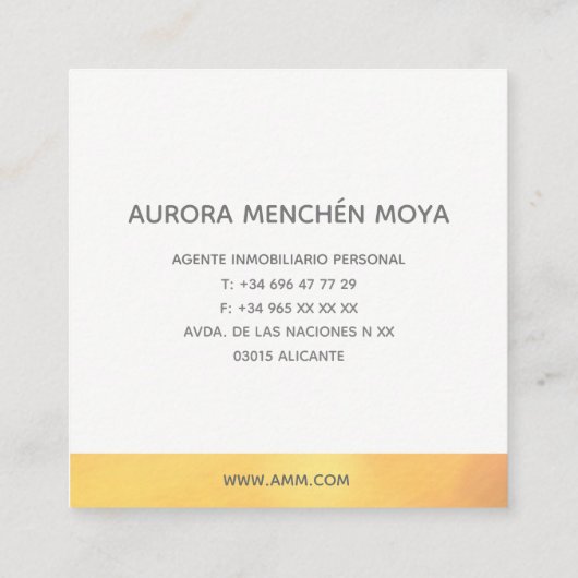 TARJETAS DE VISITA スクエア名刺 (裏面)