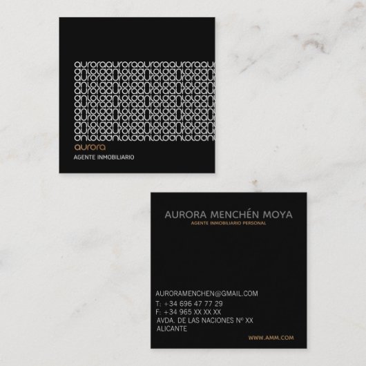 TARJETAS DE VISITA スクエア名刺 (正面/裏面)