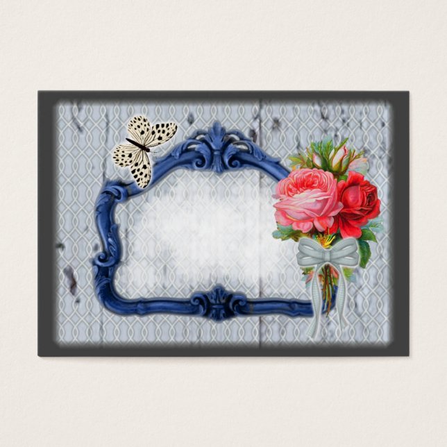 Tarjetas de visita vintage espejo antiguo 2017 (正面)