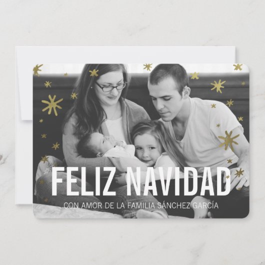 Tarjetas Navidenass de Foto | Nieve de Oro シーズンカード (正面)