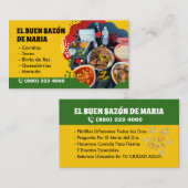 Tarjetas para Venta de Comida Mexican Food 名刺 (正面/裏面)