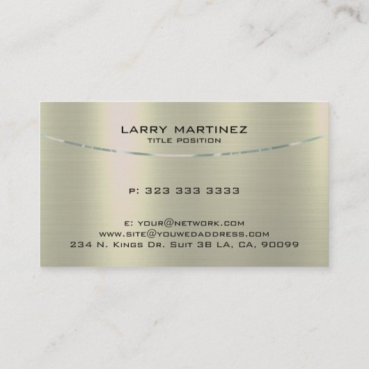 Tarnished Gold Metallic Background 名刺 (裏面)