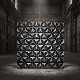 Tarnished Steel Industrial Geometric #18 ID1227 タイル