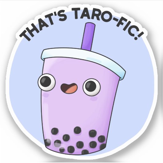 Tarofic Boba Tea Punおもしろいです シール (正面)