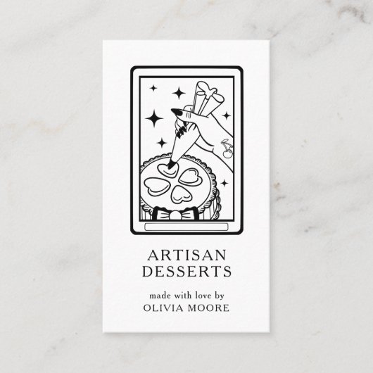 Tarot Artisan Baker Dessert Caterer QR Code 名刺 (正面)