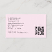 Tarot Artisan Baker Dessert Caterer QR Code Pink 名刺 (裏面)
