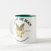 Tarot at the beach Halloween  ツートーンマグカップ (正面左)