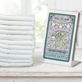 Tarot Baby Shower Diaper Raffle Table 台座サイン