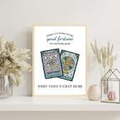 Tarot Baby Shower Diaper Raffle Table Sign ポスター
