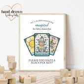 Tarot Baby Shower Frameable Blocks for Baby Sign ポスター