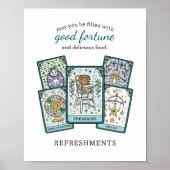 Tarot Baby Shower Frameable Food Table Sign ポスター (正面)