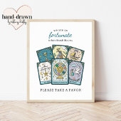 Tarot Baby Shower Party Favor Frameable Table Sign ポスター