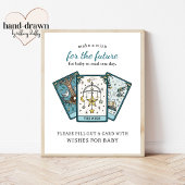 Tarot Baby Shower Wishes for Baby Activity Sign ポスター