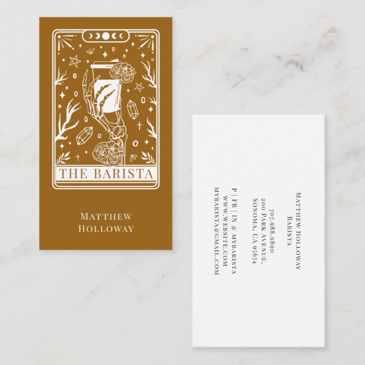 Tarot  Barista Business Card 名刺 (正面/裏面)