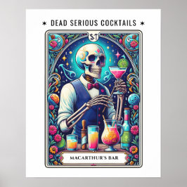 Tarot Bartender Bar Dead Serious Cocktails  ポスター