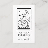 Tarot Black White Artisan Baker Dessert Caterer 名刺 (正面)