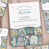 Tarot Card Baby Girl Baby Shower Invitations 招待状
