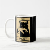 Tarot Card Black Cat Occult Witchy Black Cat Tarot コーヒーマグカップ (左)