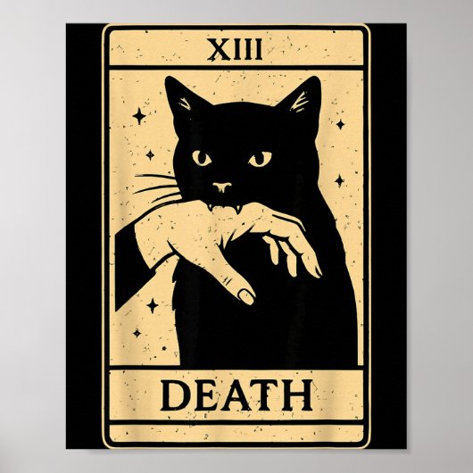 Tarot Card Black Cat Occult Witchy Black Cat Tarot ポスター (正面)