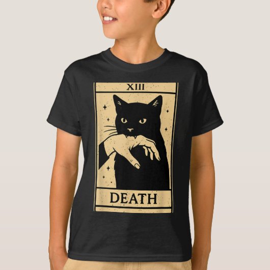 Tarot Card Black Cat Occult Witchy Black Cat Tarot Tシャツ (正面)