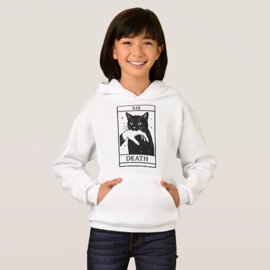 Tarot Card Black Cat Shirt – Tarot Death Tee, Witc (正面フル)