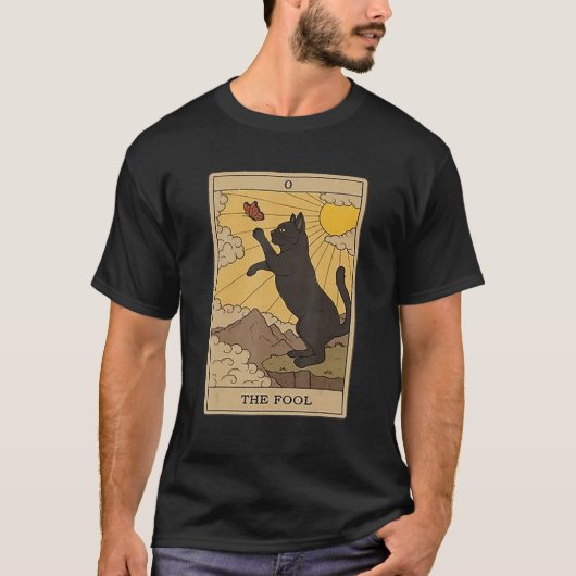 Tarot Card Cat  The Fool Tシャツ (正面)