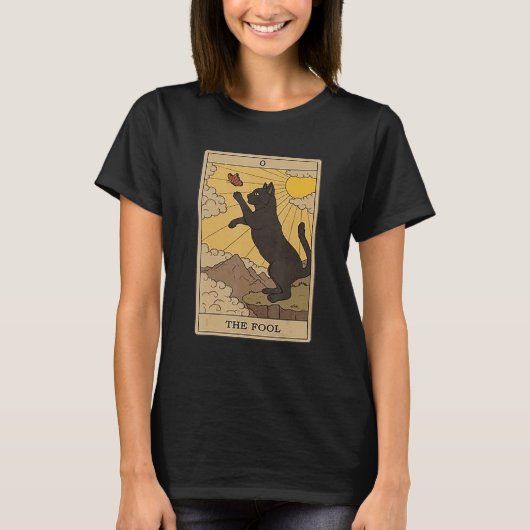 Tarot Card Cat  The Fool Tシャツ (正面)