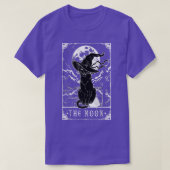 Tarot Card Crescent Moon And Black Cat Witch Hat H Tシャツ (デザイン正面)