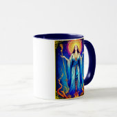 Tarot Card Illustration, Queen of Wands マグカップ (正面右)