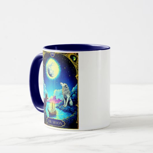 Tarot Card Illustration, The Moon マグカップ (正面左)